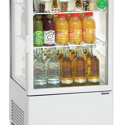 Mini Kühlvitrine 58L, weiß