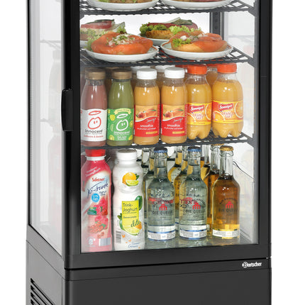 Mini-Kühlvitrine 78L, schwarz