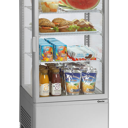 Mini-Kühlvitrine 78L, silber