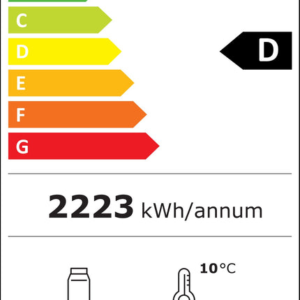 Skyrainbow beverage refrigerator with display, content 270 liters