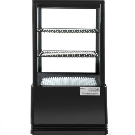 Aufsatz-Kühlvitrine 58 Liter, Arktic, schwarz, 230V/170W, 452x406x(H)816mm - Salmgastro Onlineshop-233627-Hendi-8711369233627