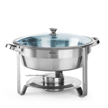 Chafing Dish - rund, HENDI, Kitchen Line, 3,5L, ø390x(H)270mm - Salmgastro Onlineshop-470619-Hendi-8711369470619
