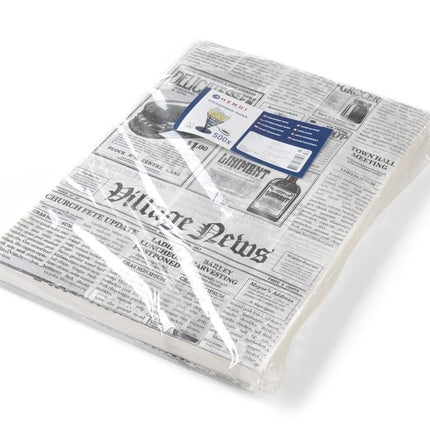 Einschlagpapier, fettdicht, HENDI, Zeitungsdruck, 500 Stk., 250x350mm - Salmgastro Onlineshop-678107-Hendi-8711369678107