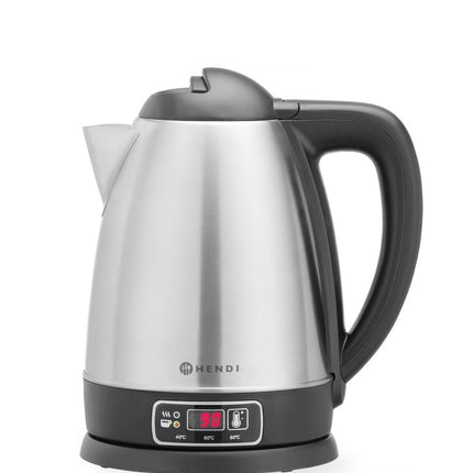 Elektrischer Wasserkocher kabellos mit Temperaturregelung, HENDI, 1,8L, 230V/1800W, 225x168x(H)288mm - Salmgastro Onlineshop-209943-Hendi-8711369209943