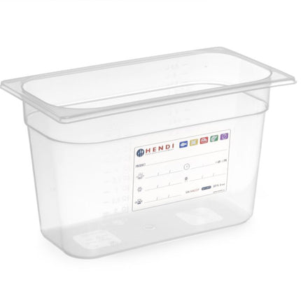 Gastronorm Behälter 1/3, HENDI, GN 1/3, 7,8L, Transparent, 325x176x(H)200mm - Salmgastro Onlineshop-880258-Hendi-8711369880258