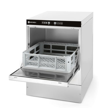 Geschirrspüler 40x40 - elektromechanische Steuerung, HENDI, mit Spülmittelpumpe, 230V/2800W, 510x470x(H)710mm - Salmgastro Onlineshop-233009-Hendi-8711369233009