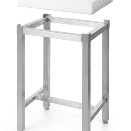 Hackblock aus Polyethylen mit Untergestell, HENDI, Set, Weiß, 500x400x(H)800mm - Salmgastro Onlineshop-505687-Hendi-8711369505687