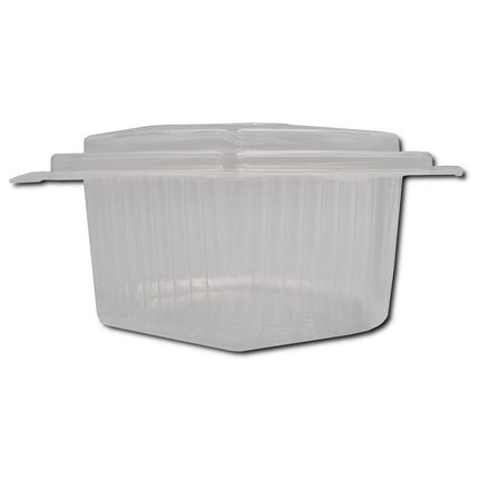 Haushaltbox - Salatbox sechseckig 250ccm transparent anhängendem Deckel KT=500ST - Salmgastro Onlineshop-0457580-Silverplastic-
