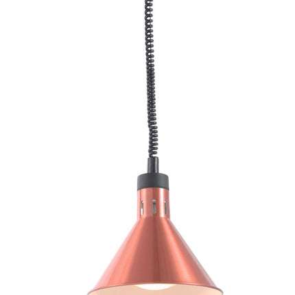 Höhenverstellbare Wärmelampe, konisch, HENDI, Kupfer, 230V/250W, ø275x(H)250mm - Salmgastro Onlineshop-273876-Hendi-8711369273876
