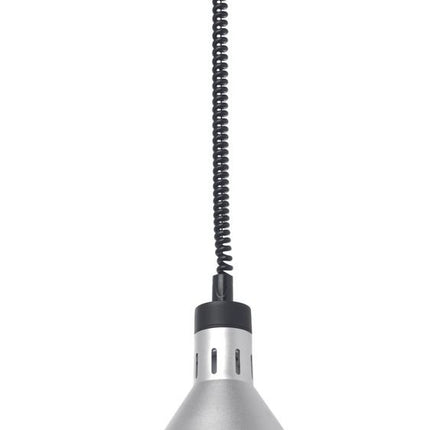 Höhenverstellbare Wärmelampe, konisch, HENDI, Silber, 230V/250W, ø275x(H)250mm - Salmgastro Onlineshop-273869-Hendi-8711369273869