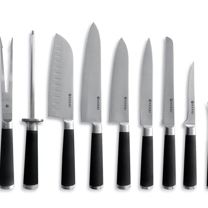 Messerset, 9-teilig, HENDI, Schwarz, 445x260x(H)65mm - Salmgastro Onlineshop-975770-Hendi-8711369975770