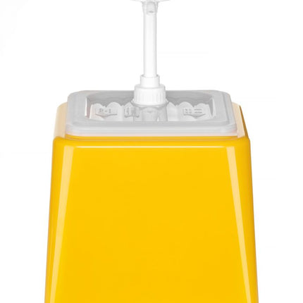 Pump-Soßenspender, HENDI, 2,5L, Gelb, 230x210x(H)250mm - Salmgastro Onlineshop-203538-Hendi-8711369203538