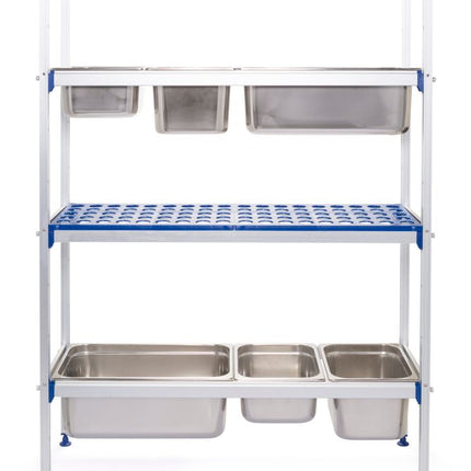 Regalsystem aus Aluminium für GN Behälter, HENDI, 1120x355x(H)1685mm - Salmgastro Onlineshop-812266-Hendi-8711369812266