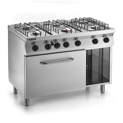 SARO Fast-Serie Gasherd mit Gasbackofen Modell F7/FUG6LN - Salmgastro Onlineshop-423-1615-Saro-4017337048595