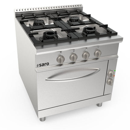 SARO Gasherd +Elektroofen 4 Brenner Modell LQ / CUG4NE - Salmgastro Onlineshop-423-8025-Saro-4017337062768