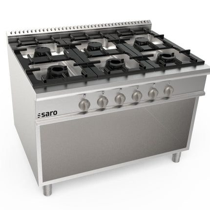 SARO Gasherd offener Unterbau 6 Brenner Modell LQ / CUG6BA - Salmgastro Onlineshop-423-8010-Saro-4017337062737