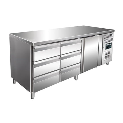 SARO Kühltisch mit 1 Tür und 2x 3er Schubladenset, Modell KYLJA 3150 TN - Salmgastro Onlineshop-323-10719-Saro-4017337324538