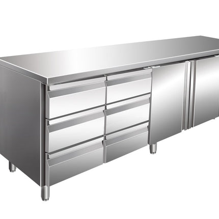 SARO Kühltisch mit 2 Türen und 2x 3er Schubladenset, Modell KYLJA 4150 TN - Salmgastro Onlineshop-323-10725-Saro-4017337324576