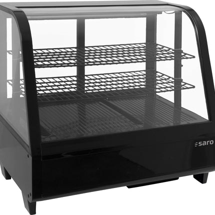 SARO Kühlvitrine 100 Liter, Modell KATRIN schwarz - Salmgastro Onlineshop-330-1030-Saro-4017337330065