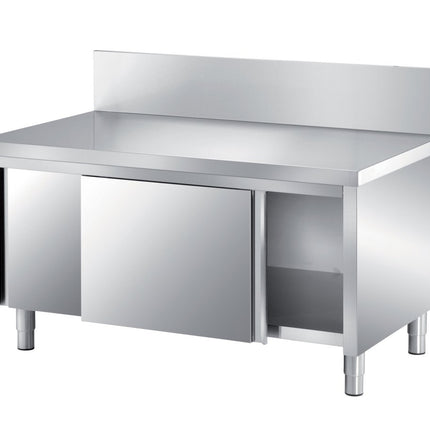 SARO Maschinenschrank mit Aufkantung und Schiebetüren 2000x700x750 mm AISI 430 - Salmgastro Onlineshop-700-8030-Saro-4017337060986
