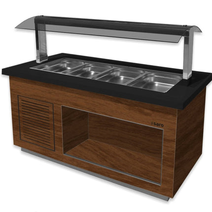 SARO Salatbar für 4x 1/1 GN, Modell PREMIUM LINE SB-K170 braun/schwarz - Salmgastro Onlineshop-366-2205-Saro-4017337062584