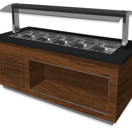 SARO Salatbar für 5x 1/1 GN, Modell PREMIUM LINE SB-K200 braun/schwarz - Salmgastro Onlineshop-366-2210-Saro-4017337062591