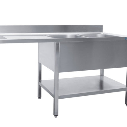 SARO Spülcenter 2 Becken rechts - B 1600 x T 600 mm - Salmgastro Onlineshop-600-2610R-Saro-4017337049899