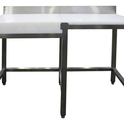 SARO Zerlegetisch mit Hackblock links mit Aufkantung 1000x500 mm - Salmgastro Onlineshop-700-7730-Saro-4017337060153
