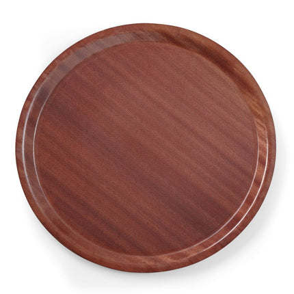 Serviertablett Woodform, HENDI, Mahagoni, ø380x(H)15mm - Salmgastro Onlineshop-507865-Hendi-8711369507865