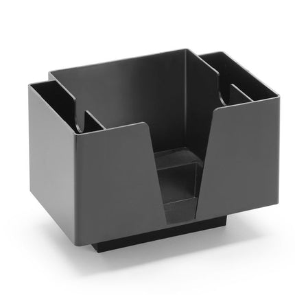 Serviettenhalter - 3 Fächer, Bar up, Schwarz, 193x143x(H)136mm - Salmgastro Onlineshop-596890-Hendi-8711369596890