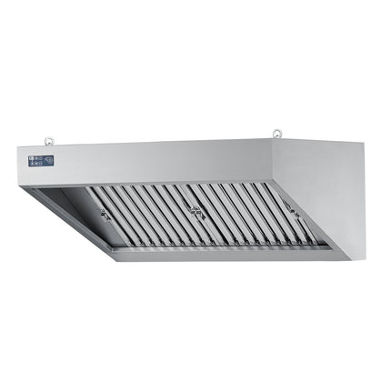 Wandhaube mit LED-Einbauleuchte - Salmgastro Onlineshop-WH0910XL00-Chromonorm-