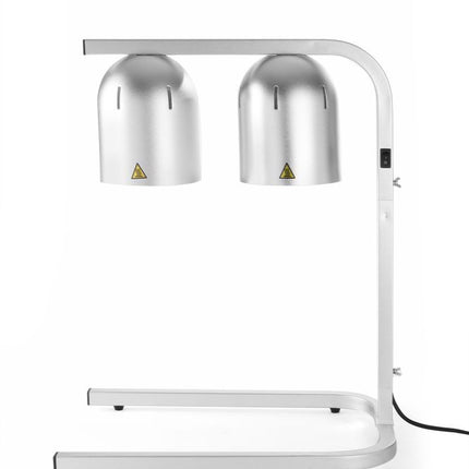 Wärmebrücke mit 2 Infrarotlampen, HENDI, Silber, 230V/500W, 453x360x(H)790mm - Salmgastro Onlineshop-273906-Hendi-8711369273906