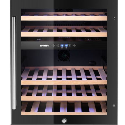 Arktic Weinkühler –  2 Zonen –  46 Flaschen – Schwarz – 570 × 595 × H 820 mm – Produktansicht