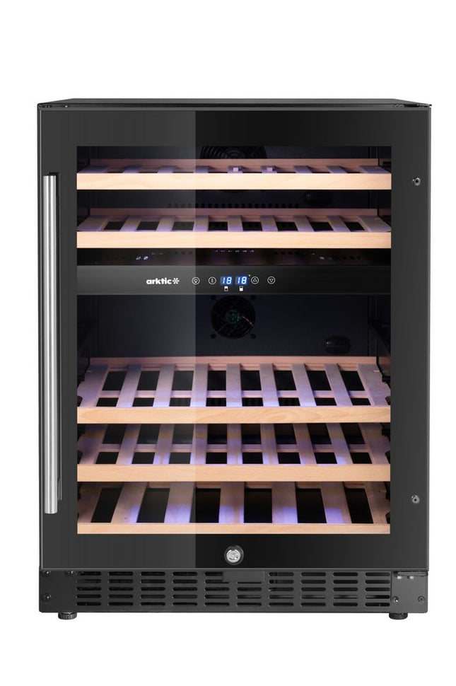 Arktic Weinkühler –  2 Zonen –  46 Flaschen – Schwarz – 570 × 595 × H 820 mm – Produktansicht