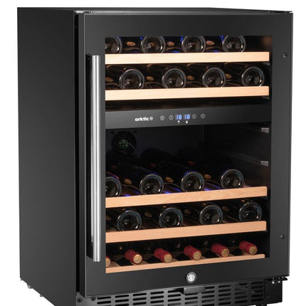 Arktic Weinkühler –  2 Zonen –  46 Flaschen – Schwarz – 570 × 595 × H 820 mm – Weitere Produktansicht