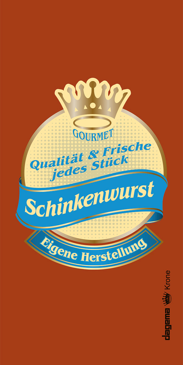 DAGEFLEX artificial intestine brown 90/50 closed Schinkenwurst 1 bundle = 25stk.