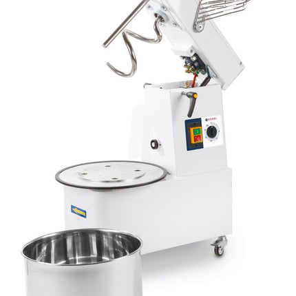 HENDI Spiralmischer mit steigendem Kopf und herausnehmbarer Schüssel – 35 kg / h – 10 l – 230 V / 370 W – 380 × 590 × 575 mm – Produktansicht