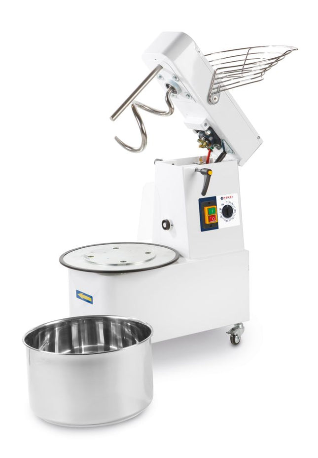 HENDI Spiralmischer mit steigendem Kopf und herausnehmbarer Schüssel – 35 kg / h – 10 l – 230 V / 370 W – 380 × 590 × 575 mm – Produktansicht