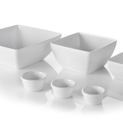 HENDI Quadratische Schüssel – Weiß – 270 × 270 × 105 mm – weitere Produktansicht