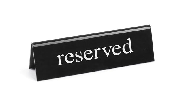 HENDI Tischschild Reserviert – reserved – 130 × 30 × 38 mm – Produktansicht