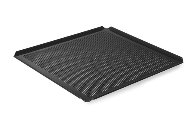 HENDI Blech – perforiert – antihaftbeschichtet – 4 Ränder – GN 2 / 3 – 354 × 325 × 10 mm – Produktansicht