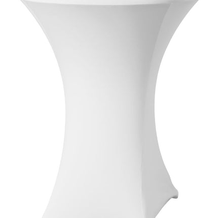 HENDI Tischdecke – rund – Kitchen Line – 811047 – 810958 – Weiß – Ø 800 × H 970 mm – Produktansicht