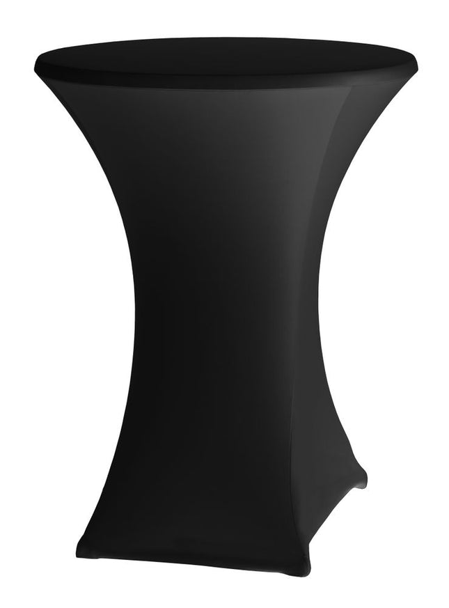 HENDI Tischdecke – rund – Kitchen Line – 811047 – 810958 – Schwarz – Ø 800 × H 970 mm – Produktansicht