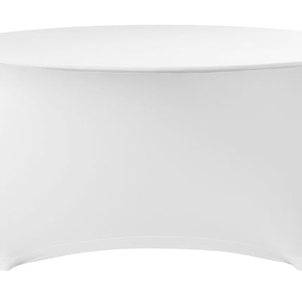 HENDI Tischbezug rund – Kitchen Line – 817407 – Weiß – Ø 1800 × H 760 mm – Produktansicht
