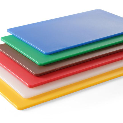 HENDI Schneidbretter HACCP GN 1 / 1 – 6er-Set in verschiedenen Farben – 530 × 325 mm – 6 Stück – Produktansicht
