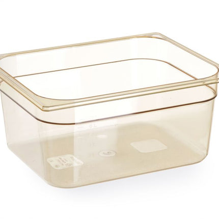 HENDI Gastronorm-Behälter 1 / 2 – hochtemperaturbeständig – GN 1 / 2 – 9 l – Transparent – 325 × 265 × 150 mm – Produktansicht