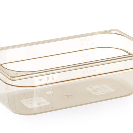 HENDI Gastronorm-Behälter 1 / 3 – hochtemperaturbeständig – GN 1 / 3 – 3.8 l – Transparent – 325 × 176 × 100 mm – Produktansicht