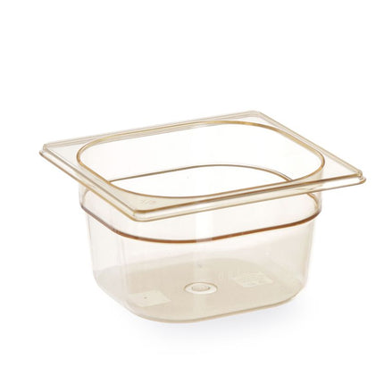 HENDI Gastronorm-Behälter 1 / 6 – hochtemperatubeständig – GN 1 / 6 – 1.6 l – Transparent – 176 × 162 × 100 mm – Produktansicht