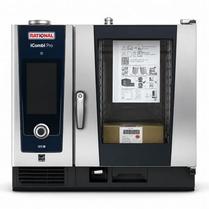 <tc>Rational</tc> iCombi Pro 6-1/1 electric combi steamer including 6x Risoli GN 1/1 grill plates, 2x <tc>Rational</tc> Active Cleaning Tabs, 1x <tc>Rational</tc> Rinse aid tablets with Care Control