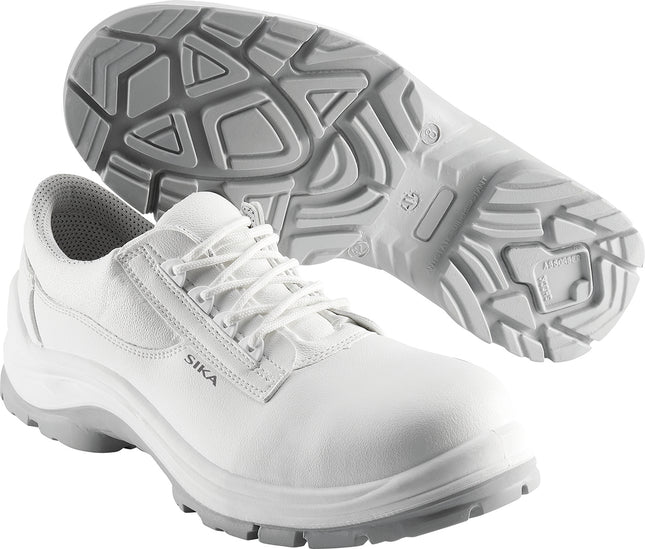 Sika Beat 210 Shoe-up con lacci in gamba, bianca, più facile e traspirante scarpa da lavoro con una suola non slittata